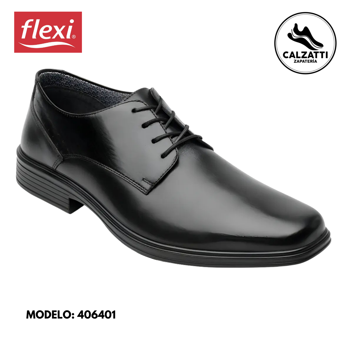 Zapato Semivestir Flexi para Hombre con Shock Point