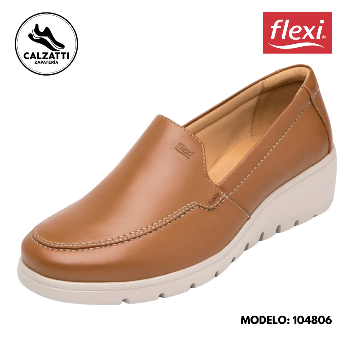 Mocasín Confort Con Cuña Flexi para Mujer